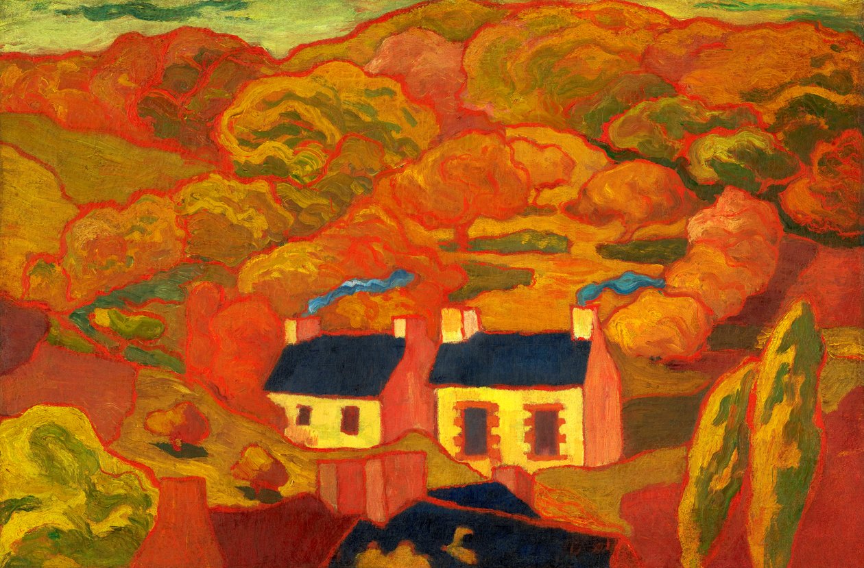 Two Thatched Cottages by Armand Séguin