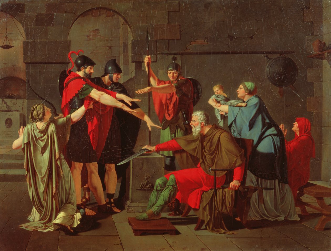 The Oath of the Horatii, 1791 by Armand Charles Caraffe