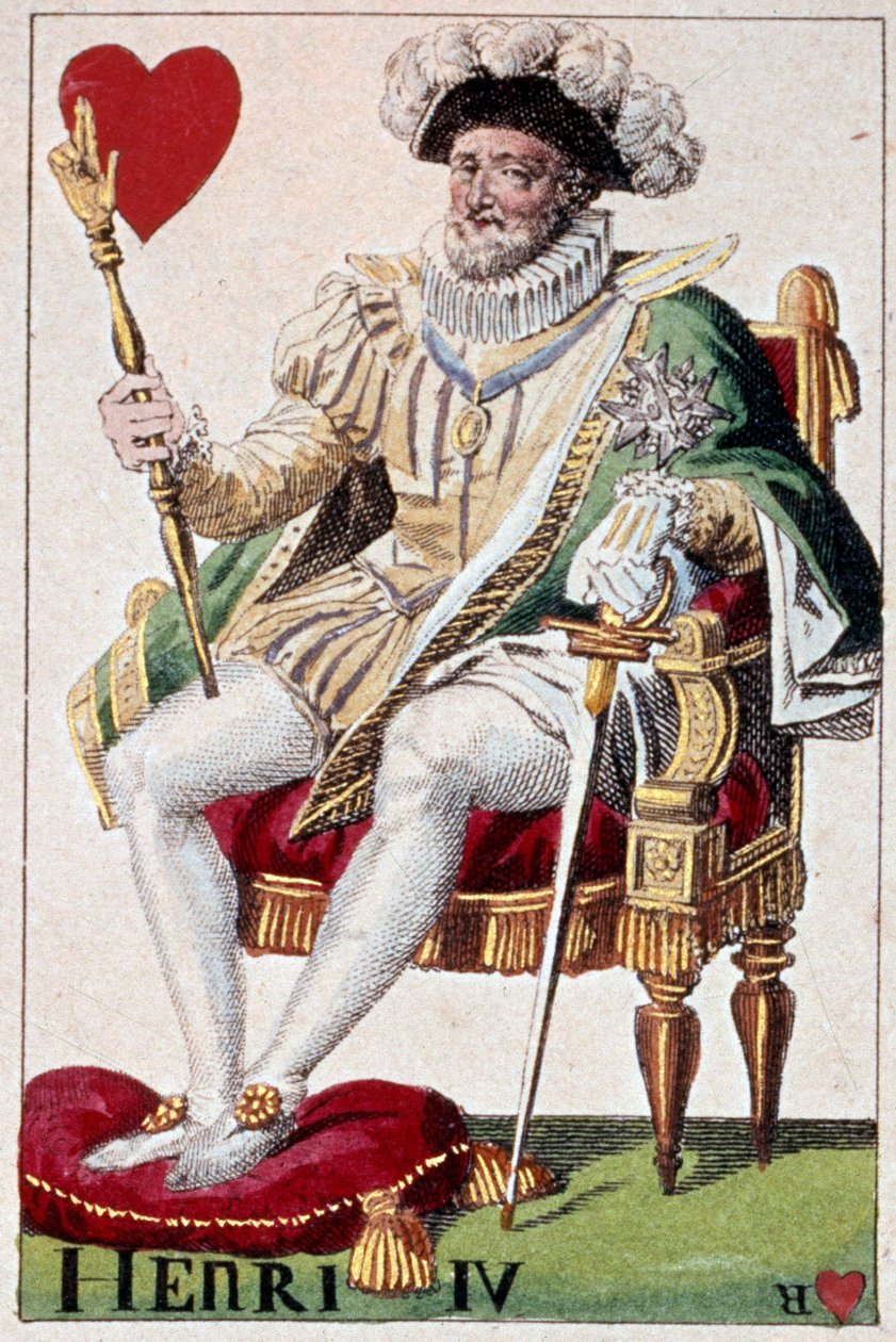 Representation of King Henry IV (1553-1610) (detail of a play card) by Armand Gustave Houbigant