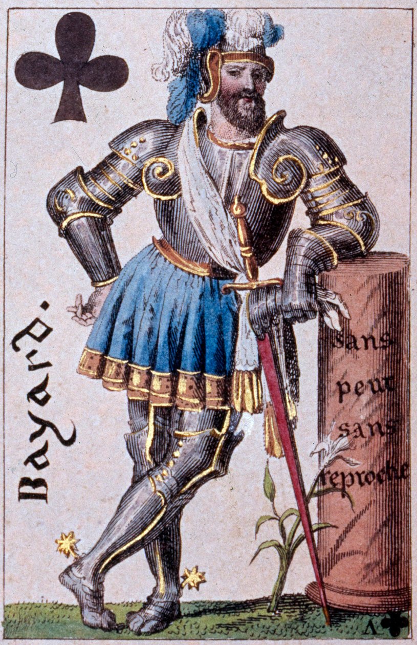 Representation of the Knight Pierre Terrail, Lord of Bayard (1476-1524) (detail of a play card) by Armand Gustave Houbigant