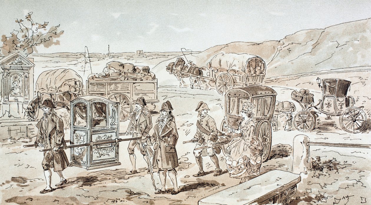 Examples of 18th Century Means of Transport, 1886 by Armand Jean Heins