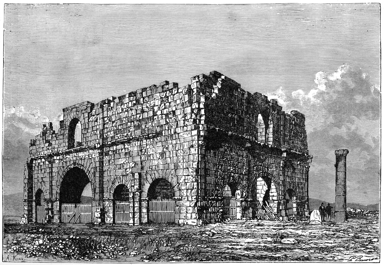 The ruins of the Praetorium, Lambaesis, Algeria by Armand Kohl