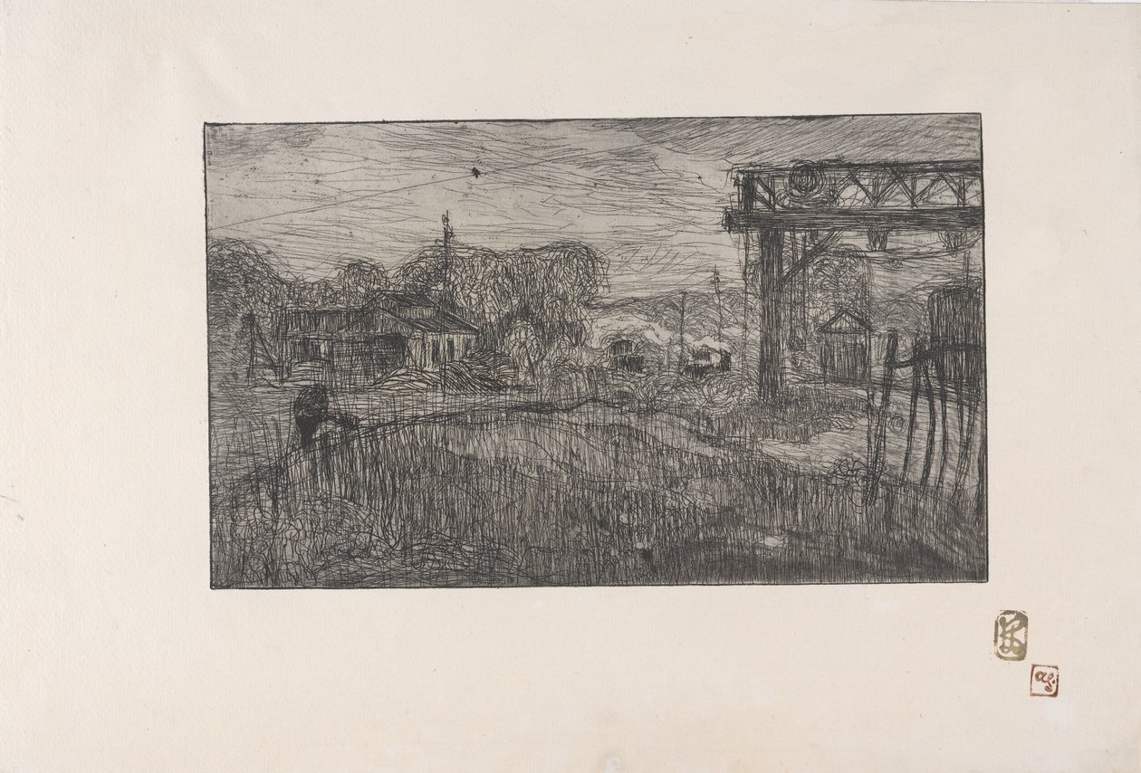 The Valmondois Train Station 1893 by Armand Séguin