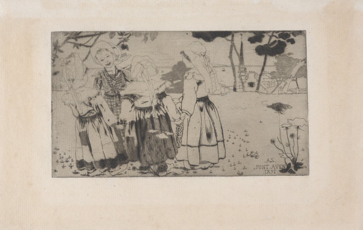 The Dance at Pont-Aven, 1891 by Armand Séguin
