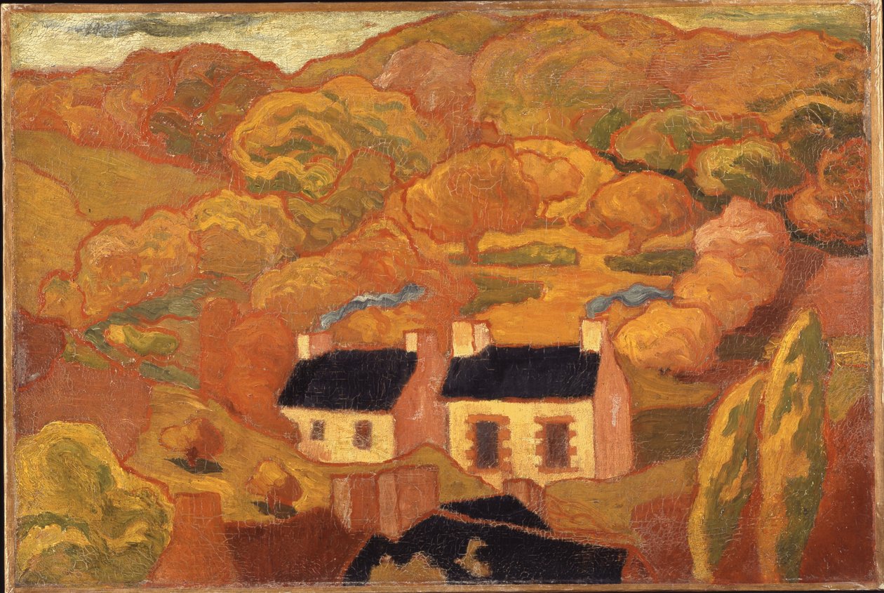 Two Thatched Cottages by Armand Séguin