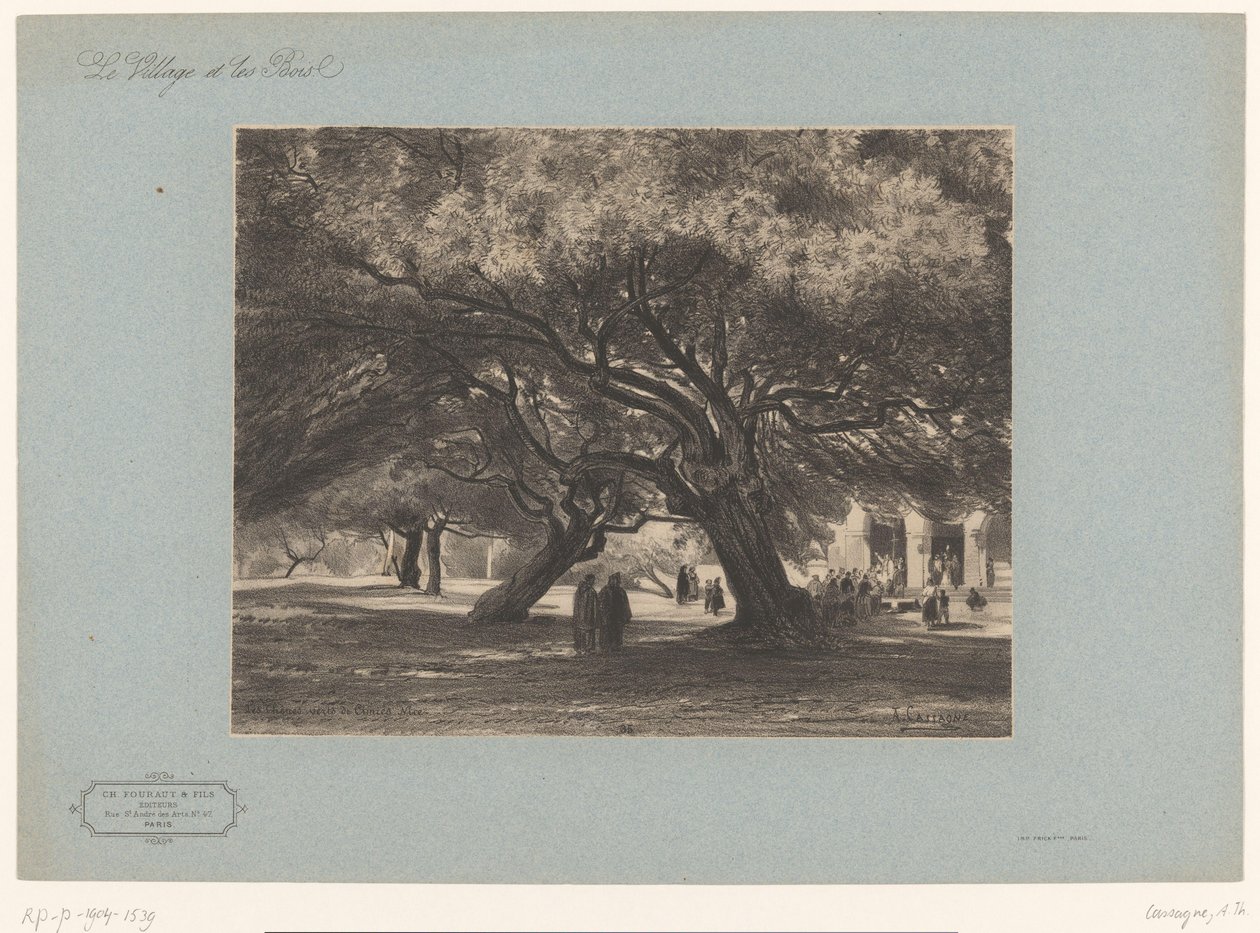 Oak Trees Near the Church of Cimiez (Landscapes with Villages and Forests) by Armand Theophile Cassagne