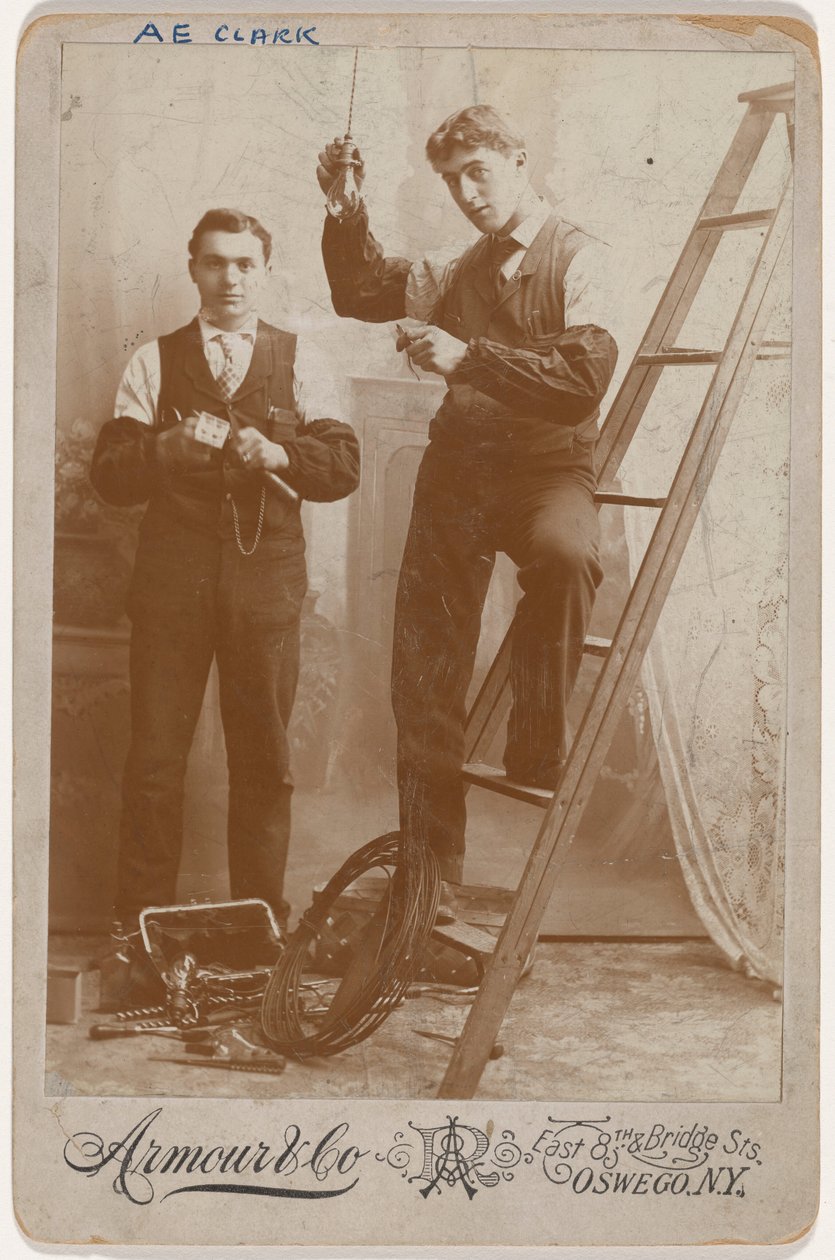 Portrait of Electric Light Installers, c. 1904 by Armour & Co