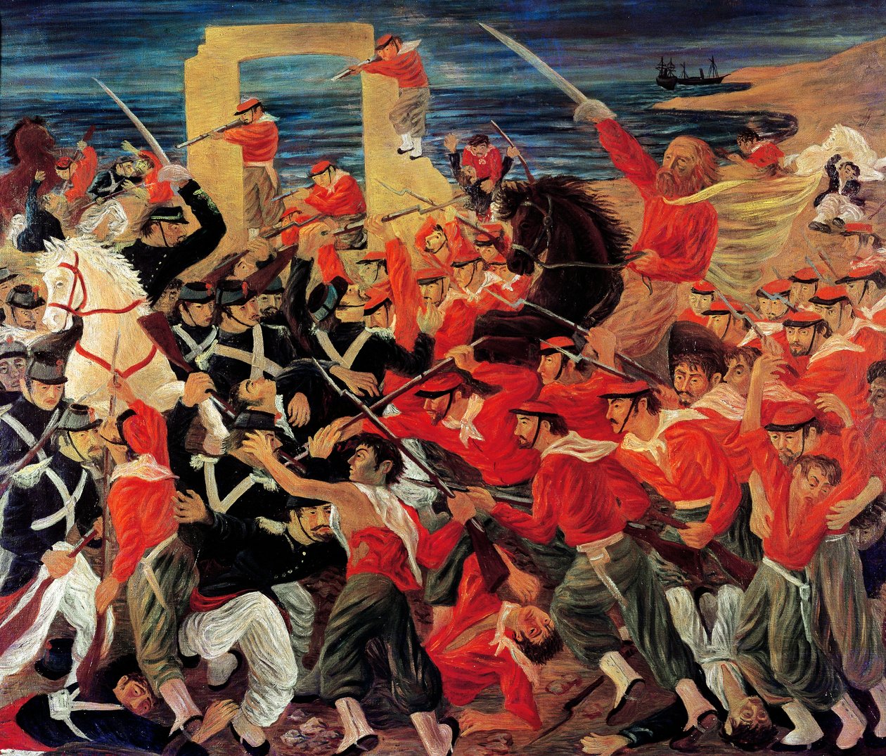 Battle of Milazzo, 17-24 July 1860 by Arnaldo Badodi