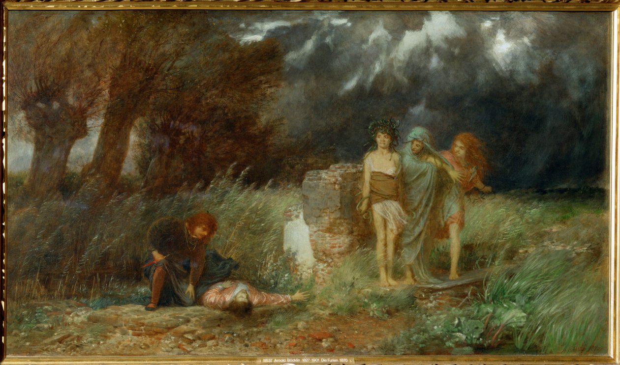 An Assassin, Pursued by Furies by Arnold Bocklin