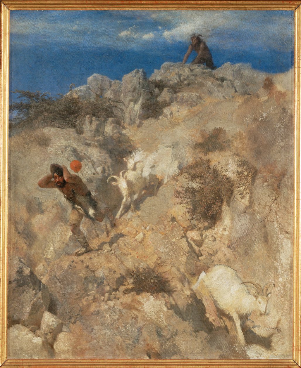 Pan Frightens a Shepherd by Arnold Böcklin