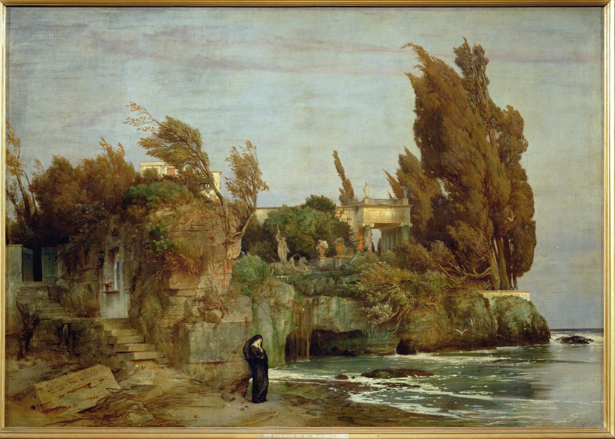 Villa on the Seashore, Second Version by Arnold Böcklin