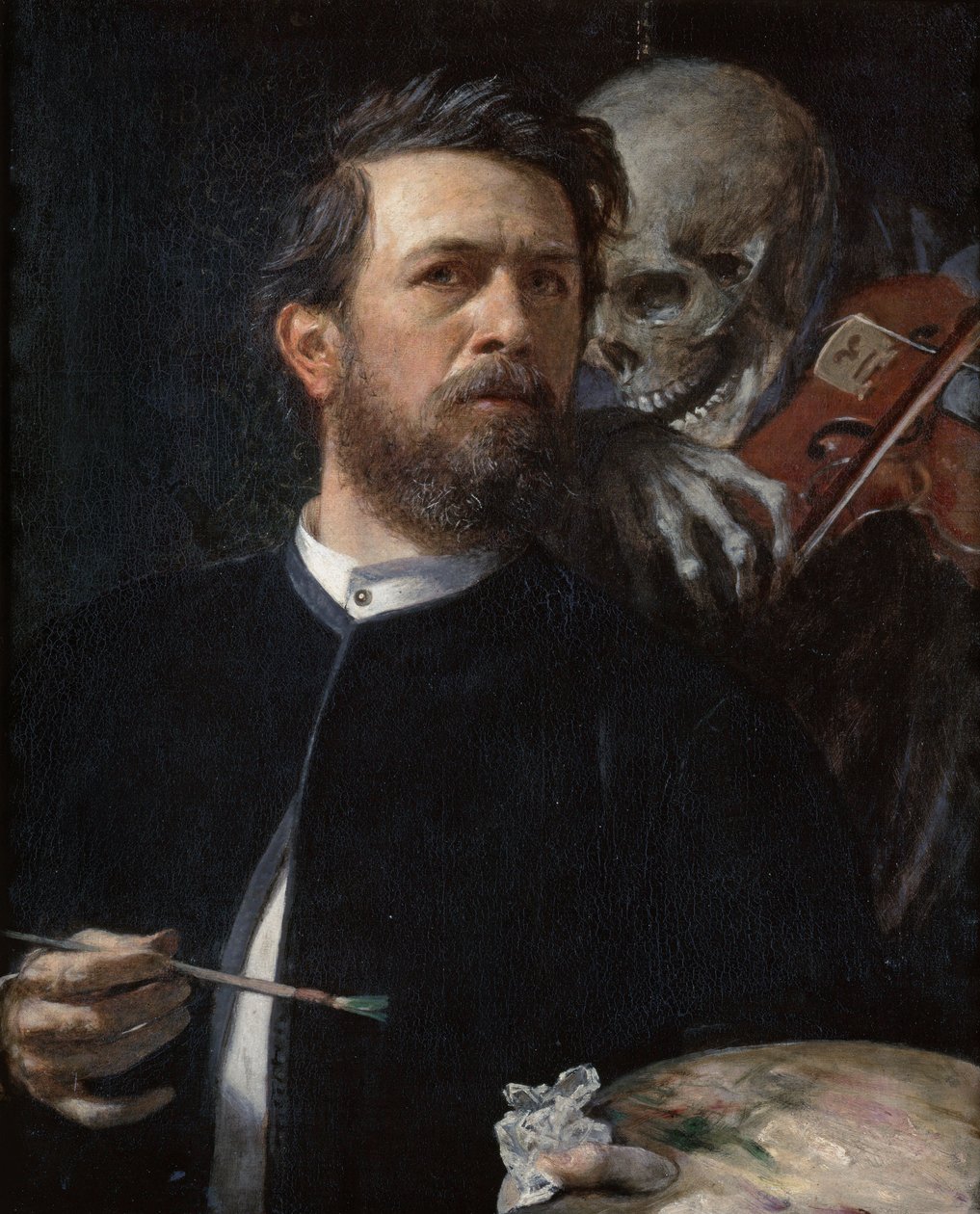 Self-Portrait with Death Playing the Fiddle by Arnold Böcklin