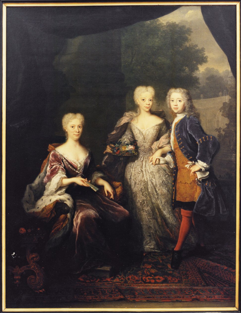 Landgravine Marie Louise of Hesse-Kassel, Princess of Orange, with Children by Arnold Boonen