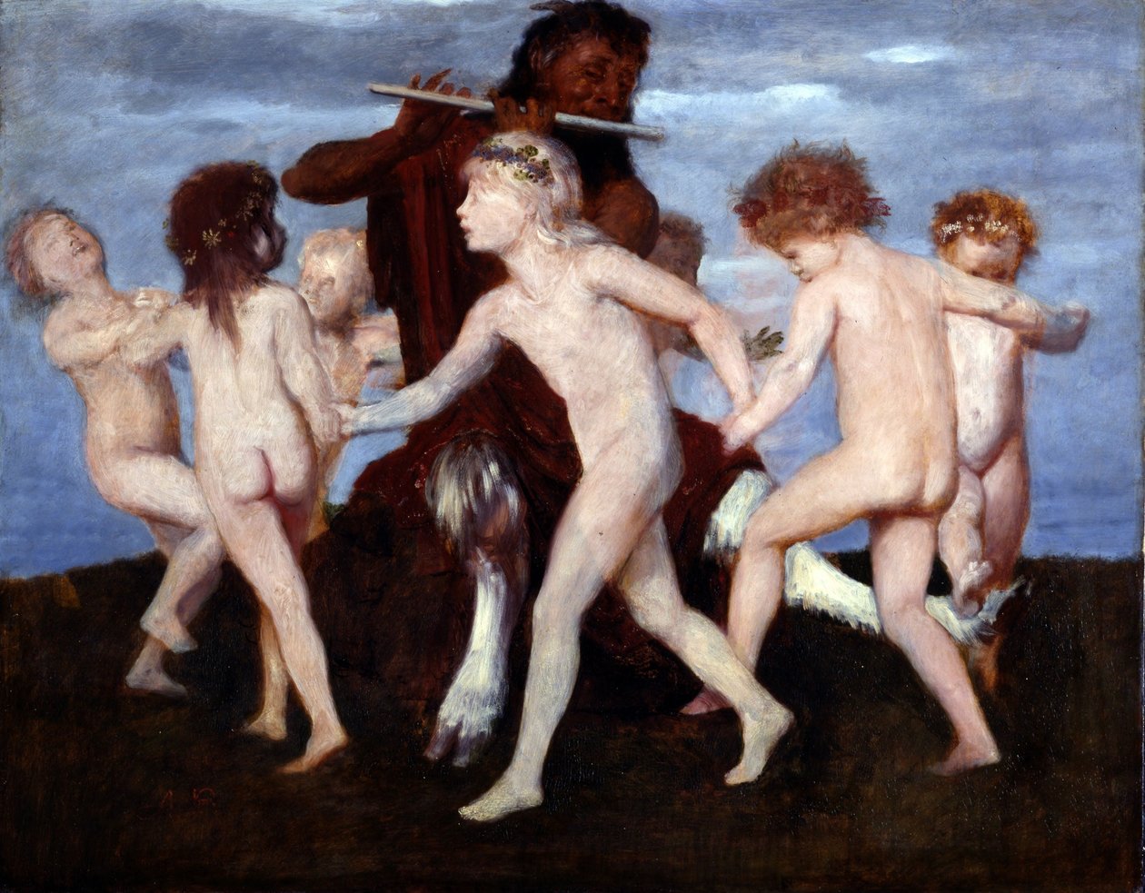 Pan Dancing with Children by Arnold Böcklin