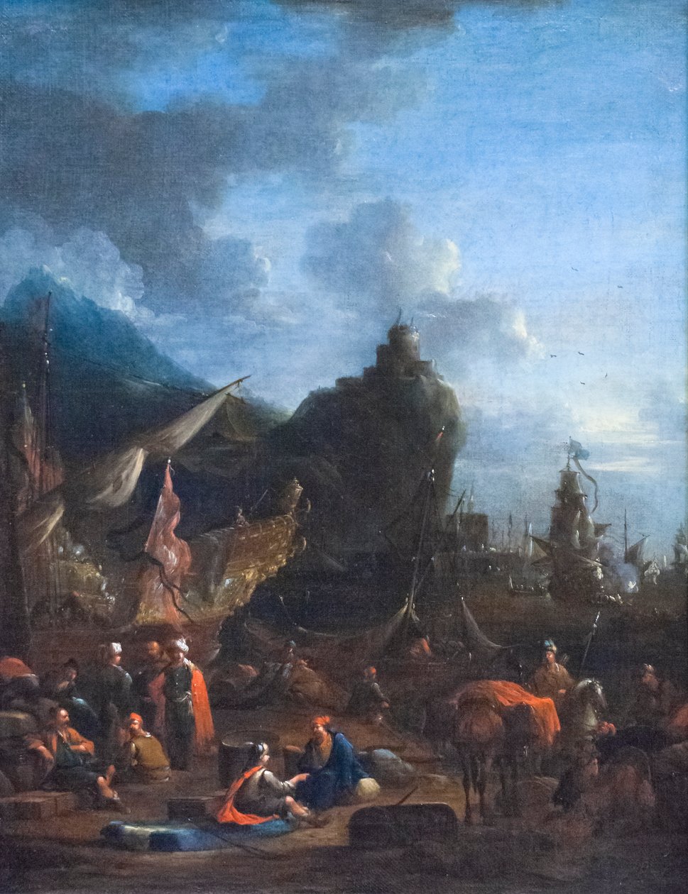 Eastern harbour by Arnold Frans Rubens