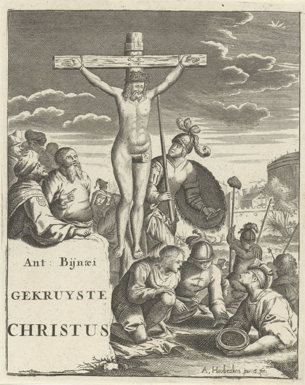 Christ on the Cross by Arnold Houbraken
