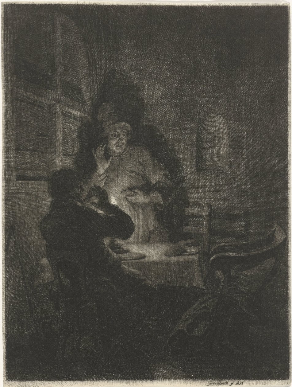 Supper at Emmaus by Arnold Houbraken