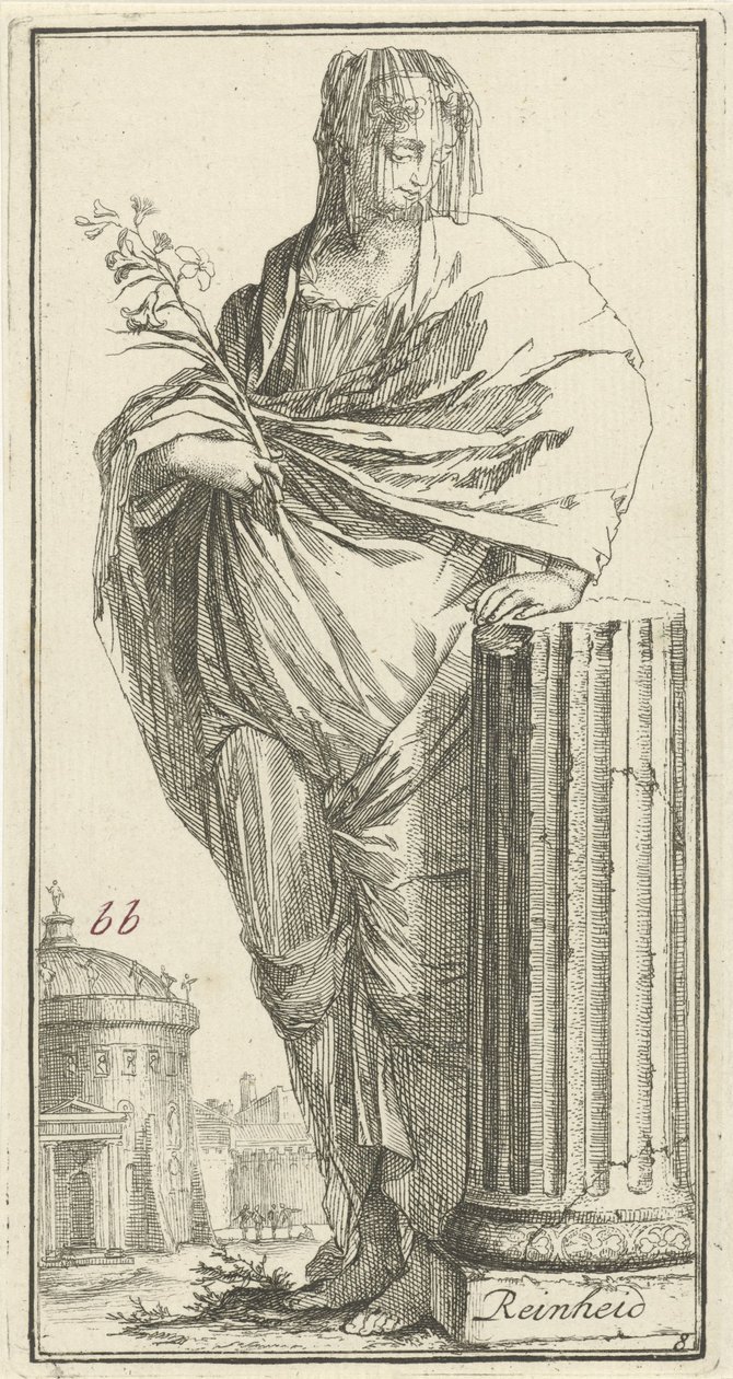Personification of Purity (Purity, One-and-Forty Pieces, Various Emblems) by Arnold Houbraken