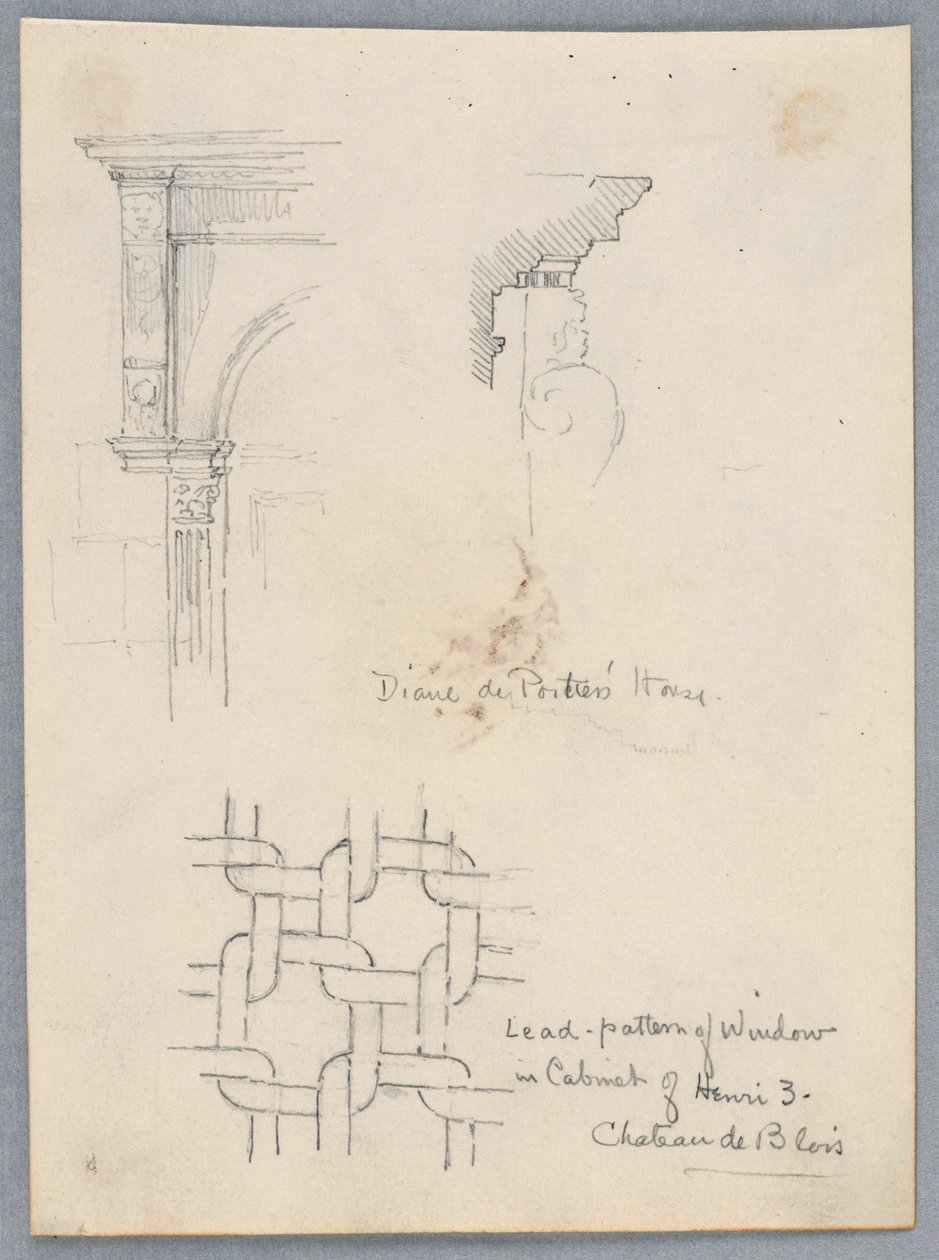 Architectural Details from House of Diane de Poitiers by Arnold William Brunner