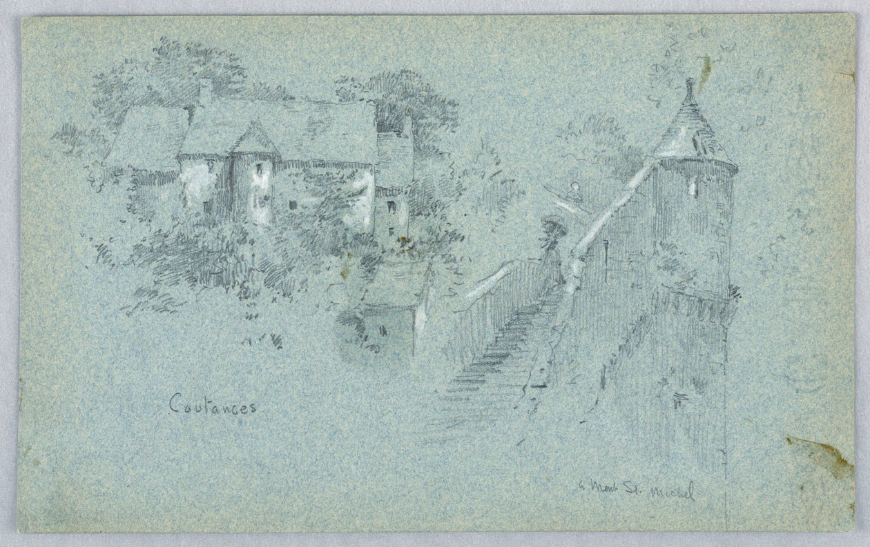 Coutance and Mont St. Michel by Arnold William Brunner