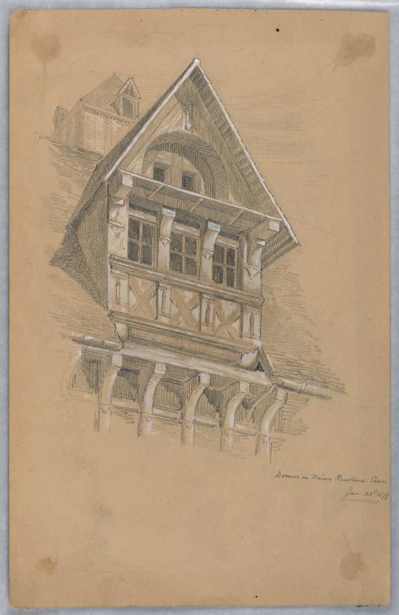 Dormer on Maison des Quatrans, Caen by Arnold William Brunner