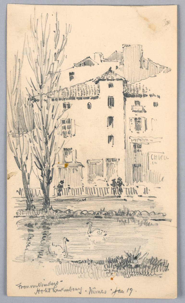 Hotel Luxembourg, Nîmes – From Our Window by Arnold William Brunner