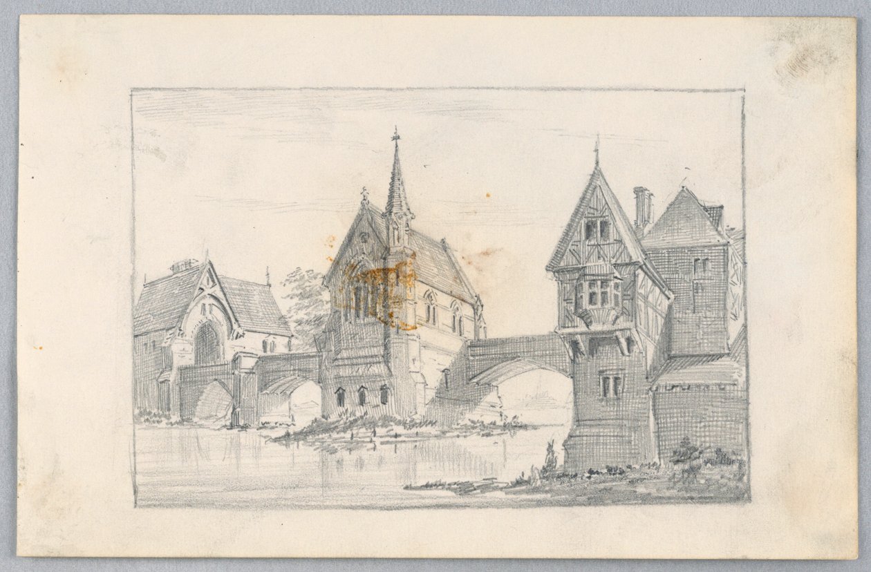 In a German Town by Arnold William Brunner: Fine art print