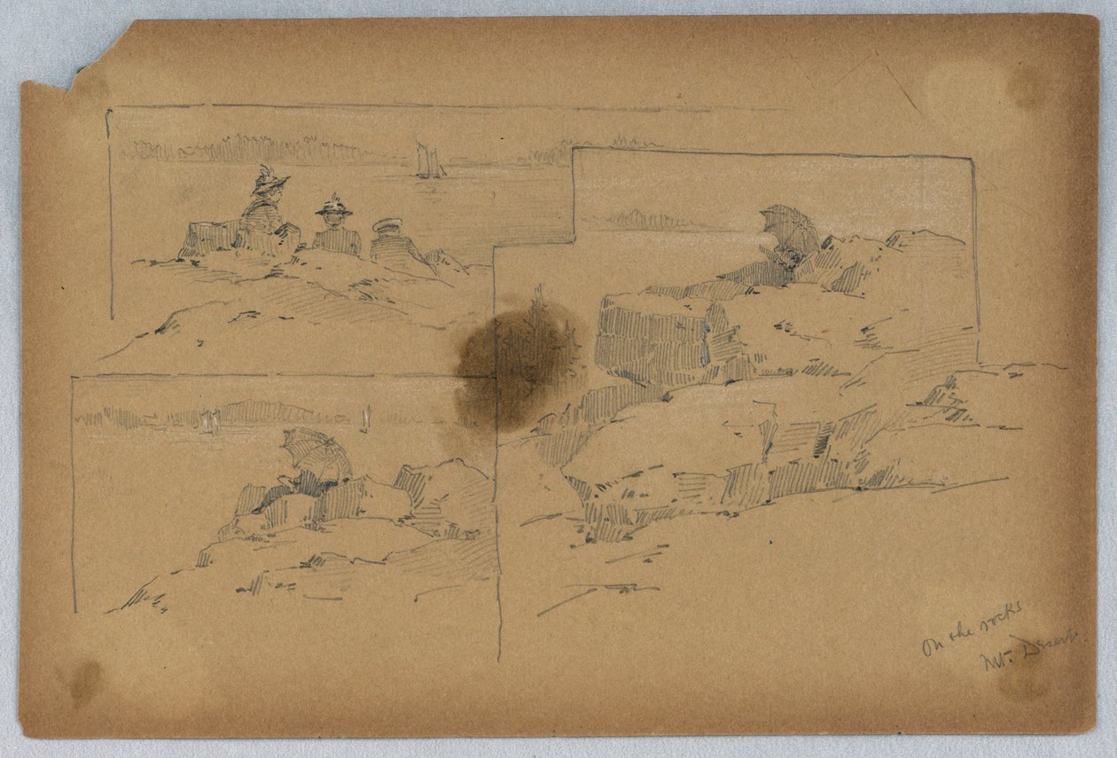 On the Rocks, Mt. Desert by Arnold William Brunner
