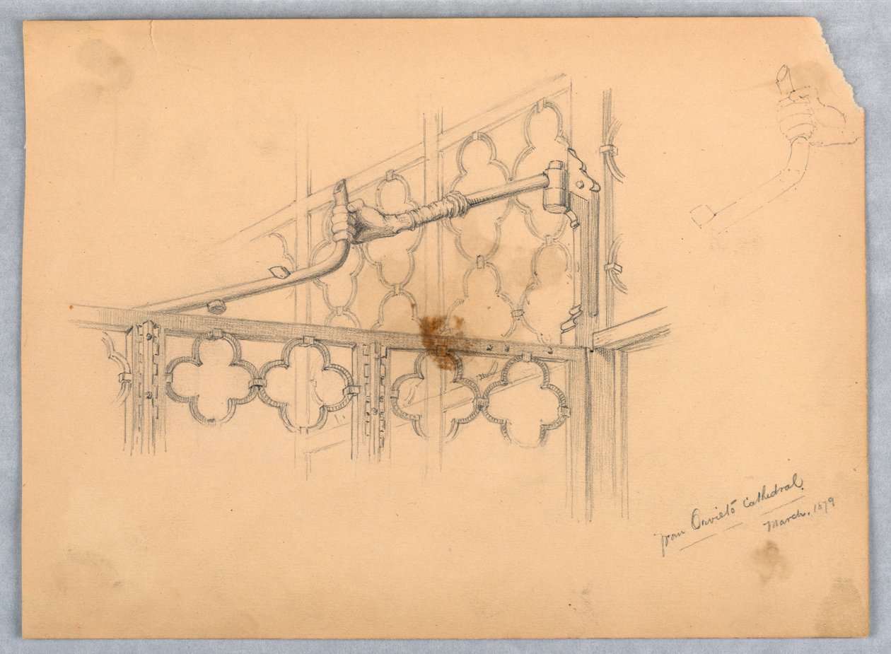 Study of a Hinge from Orvieto Cathedral by Arnold William Brunner