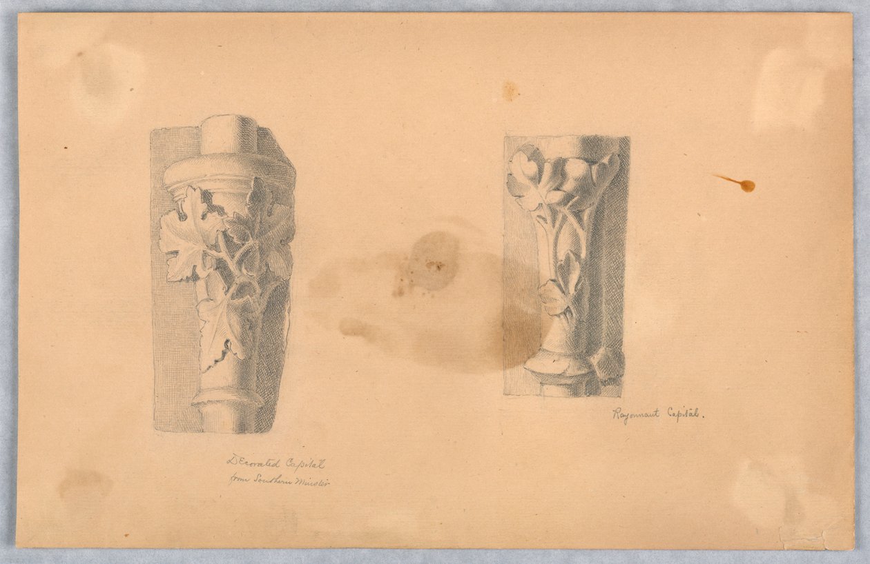 Two Studies of Capitals by Arnold William Brunner