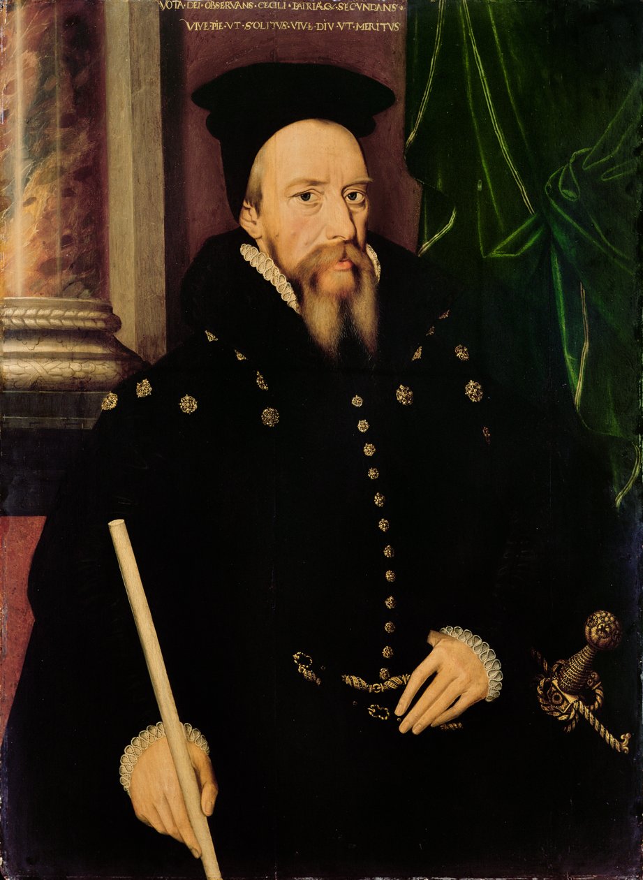 Portrait of William Cecil, 1st Baron Burghley (1520-98) Lord High Treasurer by Arnold von Brounckhorst