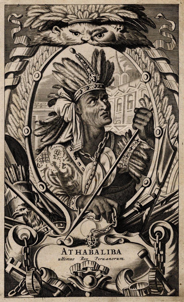 Portrait of Atahualpa, King of Peru by Arnoldus Montanus