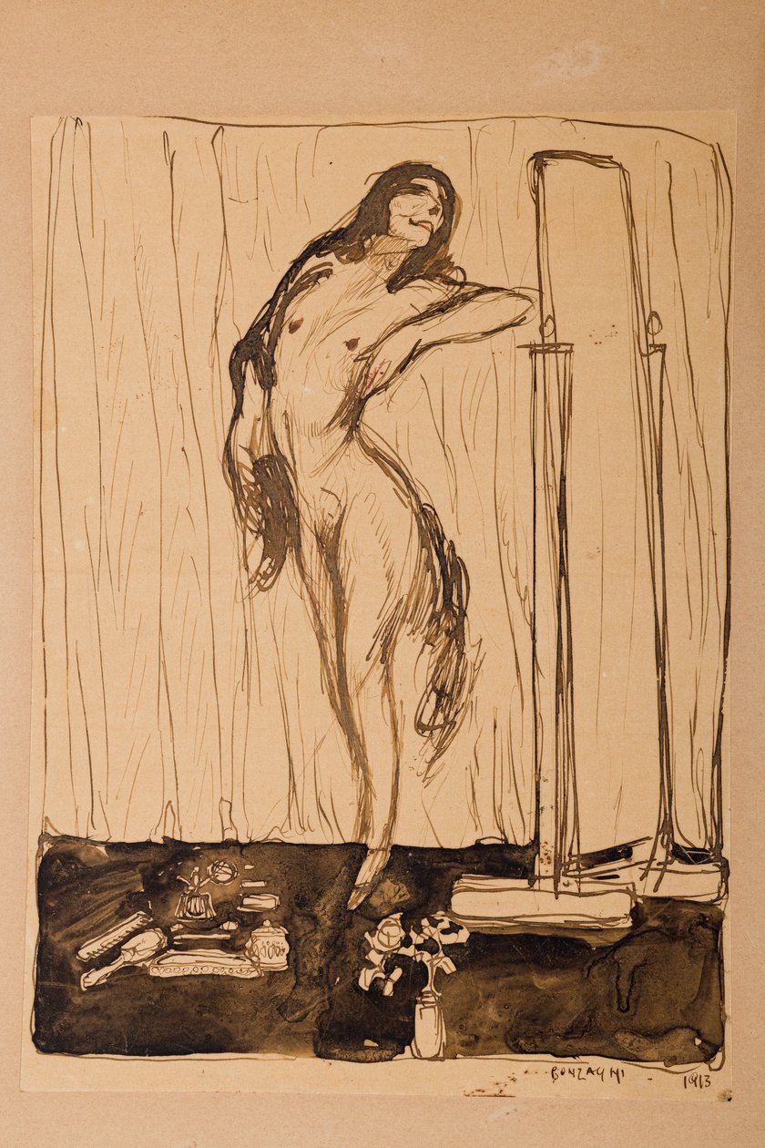 Female Nude, c.1910s by Aroldo Bonzagni