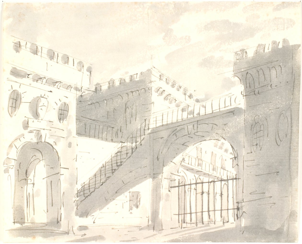 Palace Courtyard with Gates by Aron Wallick