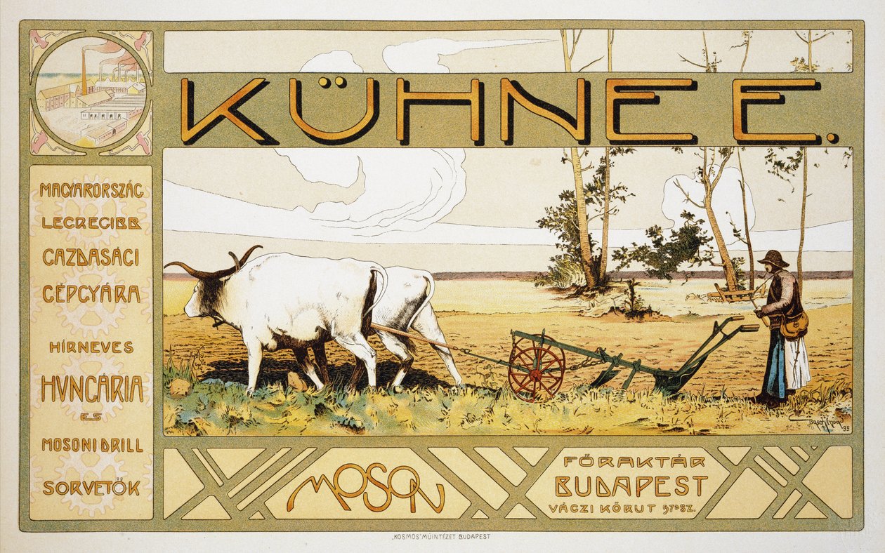 Reproduction of a Poster Advertising Kuhnee Agricultural Manufacturers, 1899 by Arpad Basch