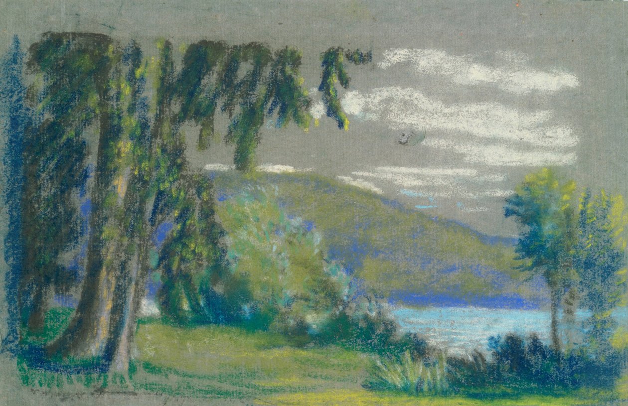 Landscape from A.B. Davies book, edition -3, 50 by Arthur Bowen Davies