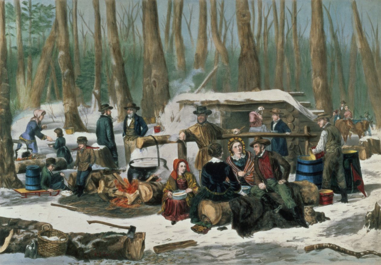 American Forest Scene, engraved by Nathaniel Currier (1813-1888) 1856 by Arthur Fitzwilliam Tait