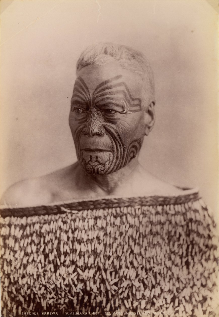 Tuterei Karewa of the Ngatimaru Tribe, North Island, New Zealand by Arthur James Iles