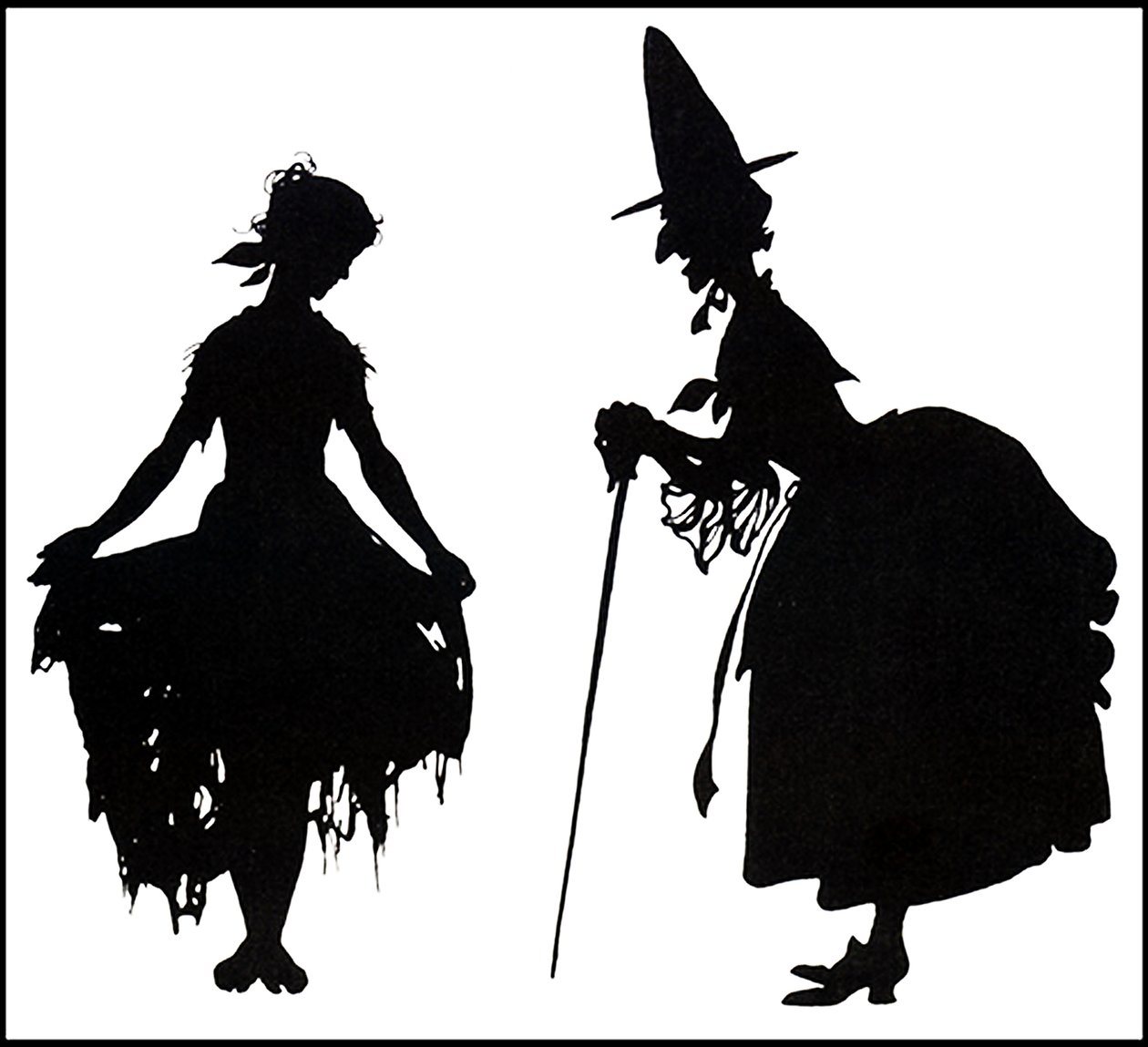 Cinderella Greeting Her Evil Stepmother, 1919 by Arthur Rackham