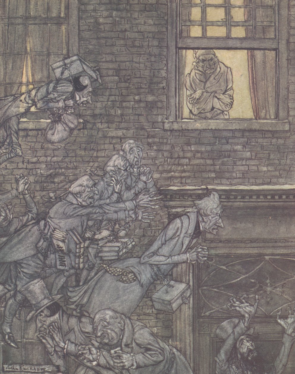 'On the wings of the wind' by Arthur Rackham: Fine art print