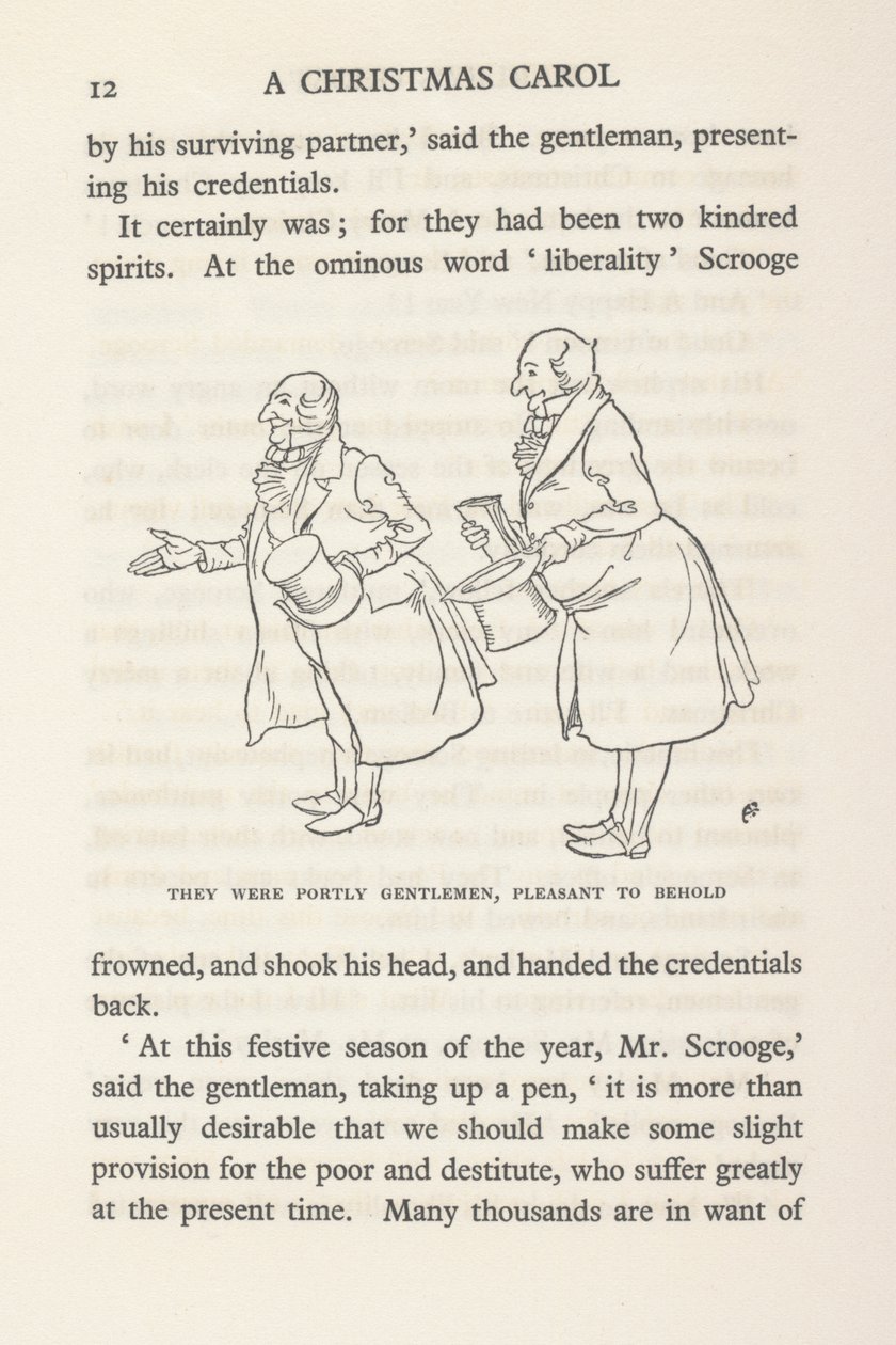 Portly Gentlemen - A Christmas Carol by Arthur Rackham