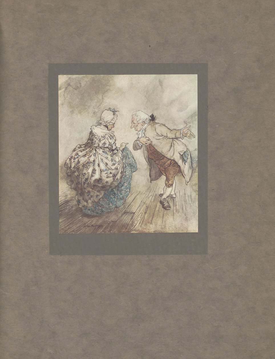Then old Fezziwig stood out to dance with Mrs. Fezziwig, 1915 by Arthur Rackham