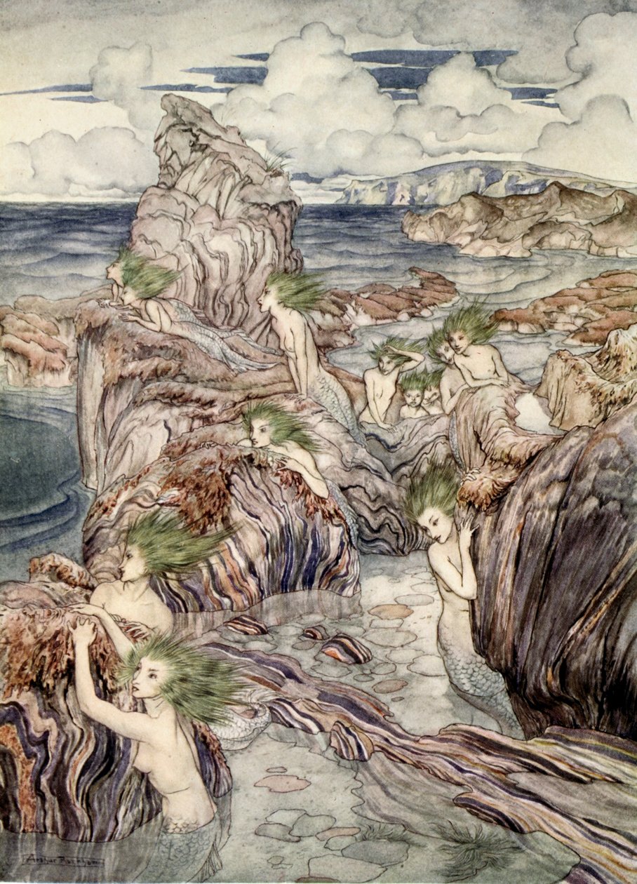 They have sea-green hair, illustration from 