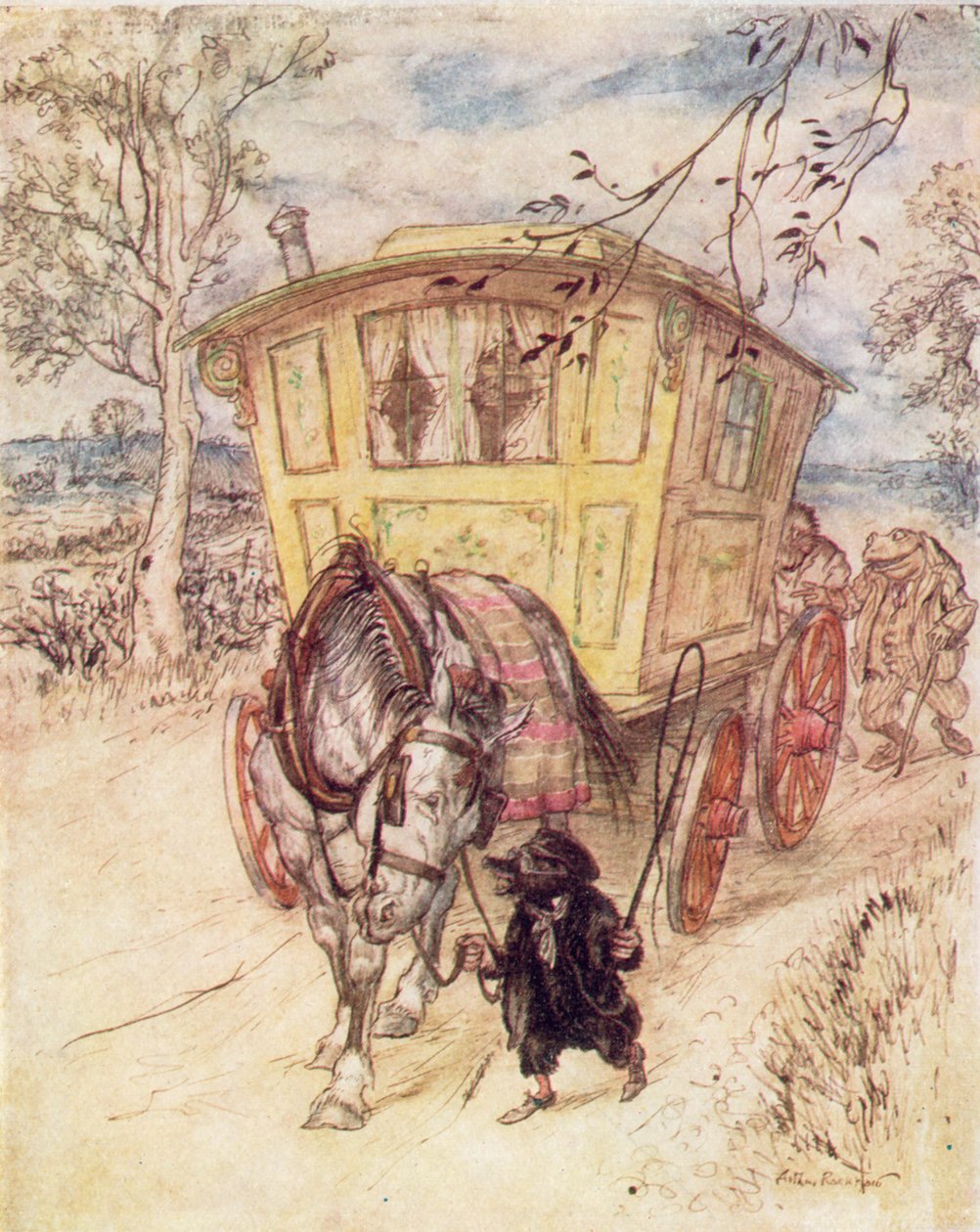 Illustration for The Wind in the Willows by Kenneth Grahame by Arthur (after) Rackham