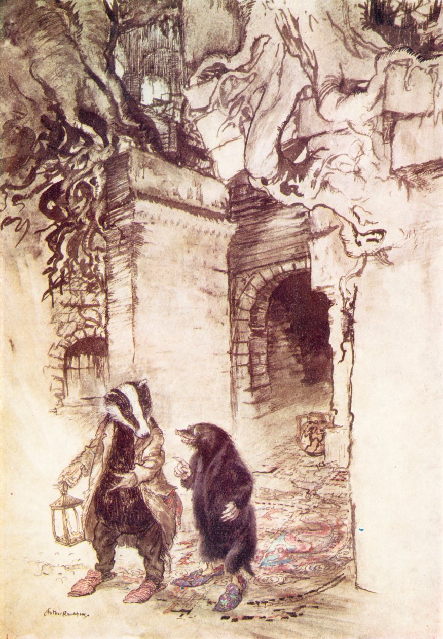 Illustration for The Wind in the Willows by Kenneth Grahame by Arthur (after) Rackham