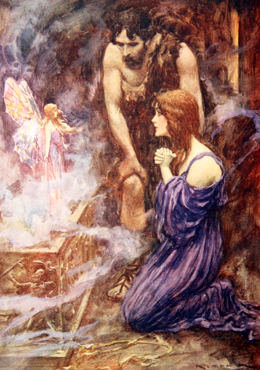 Out Flew a Beautiful Fairy-like Creature with Rainbow-Coloured Wings by Arthur C. (after) Michael