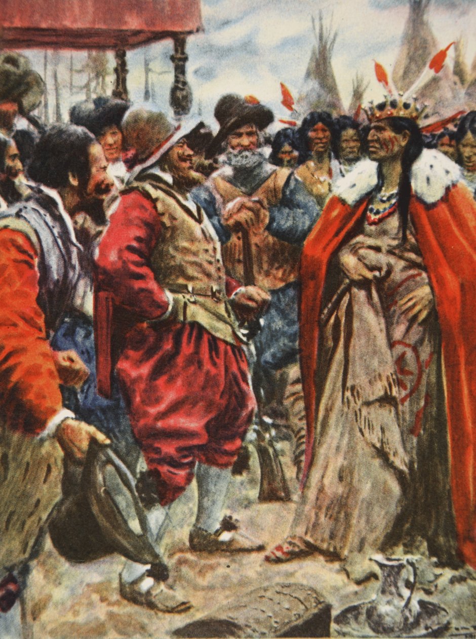 The Crowning of Powhatan, illustration from 