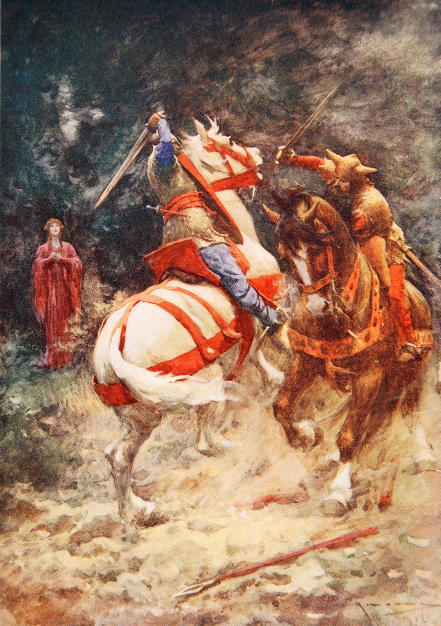 The Knight of the Swan by Arthur C. (after) Michael