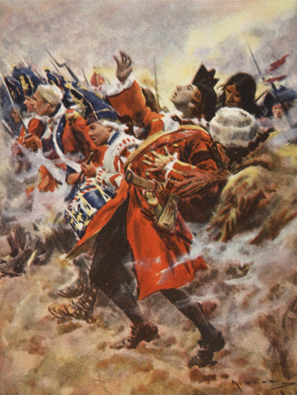 The death of Wolfe, illustration from 