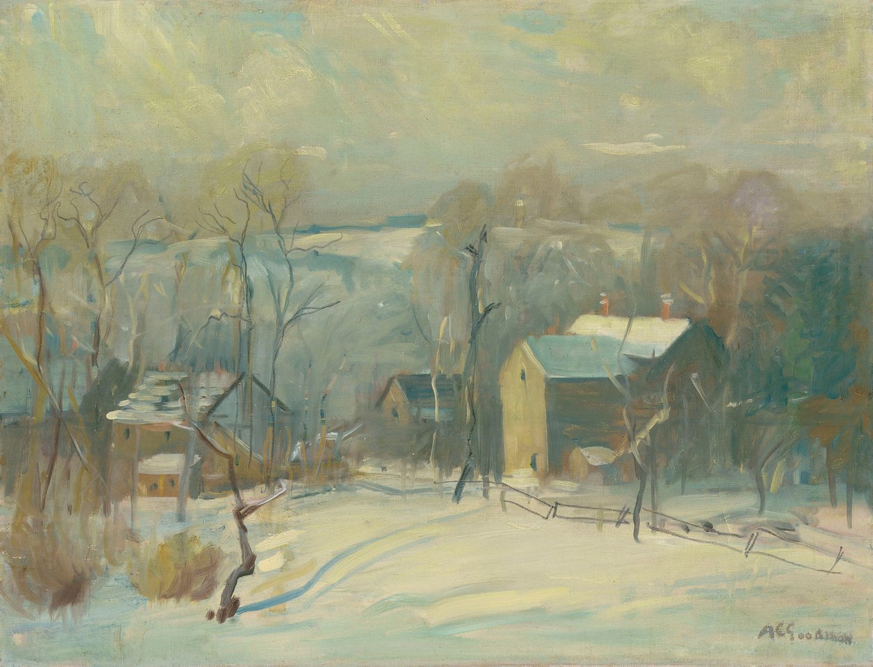 Village in Snow by Arthur Clifton Goodwin